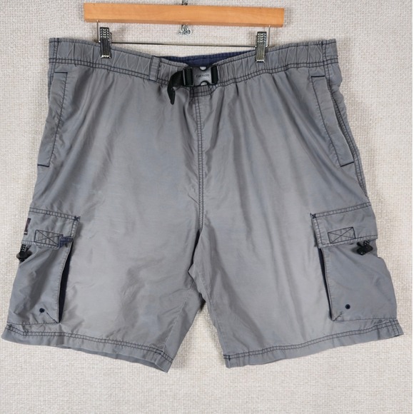 Old Navy Other - Old Navy Trek Cargo Shorts Gray Mens Large Y2K Techwear Baggy Gorpcore Belted